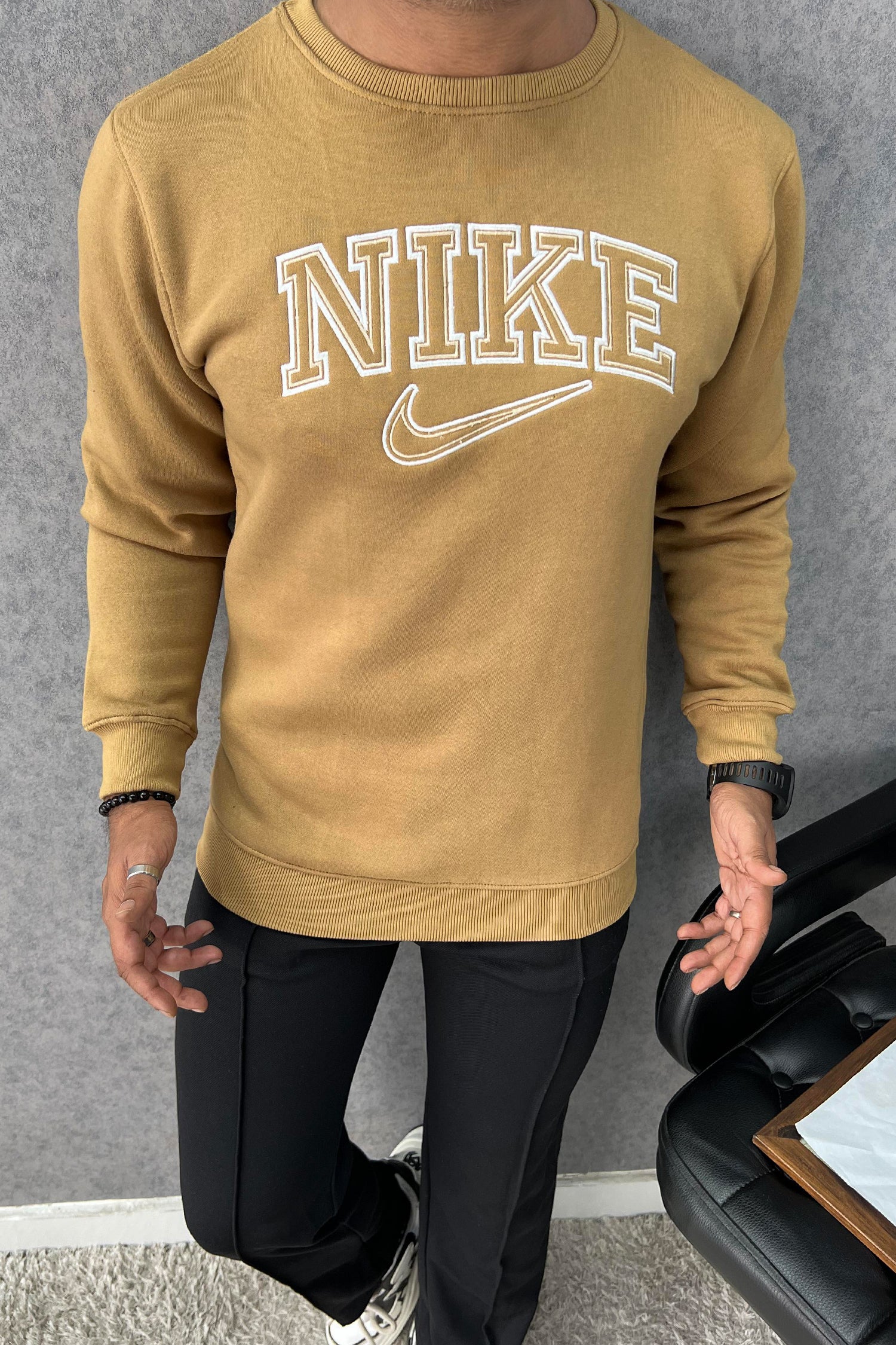 Nke Signature Typography Full Sleeve Men's Sweatshirt