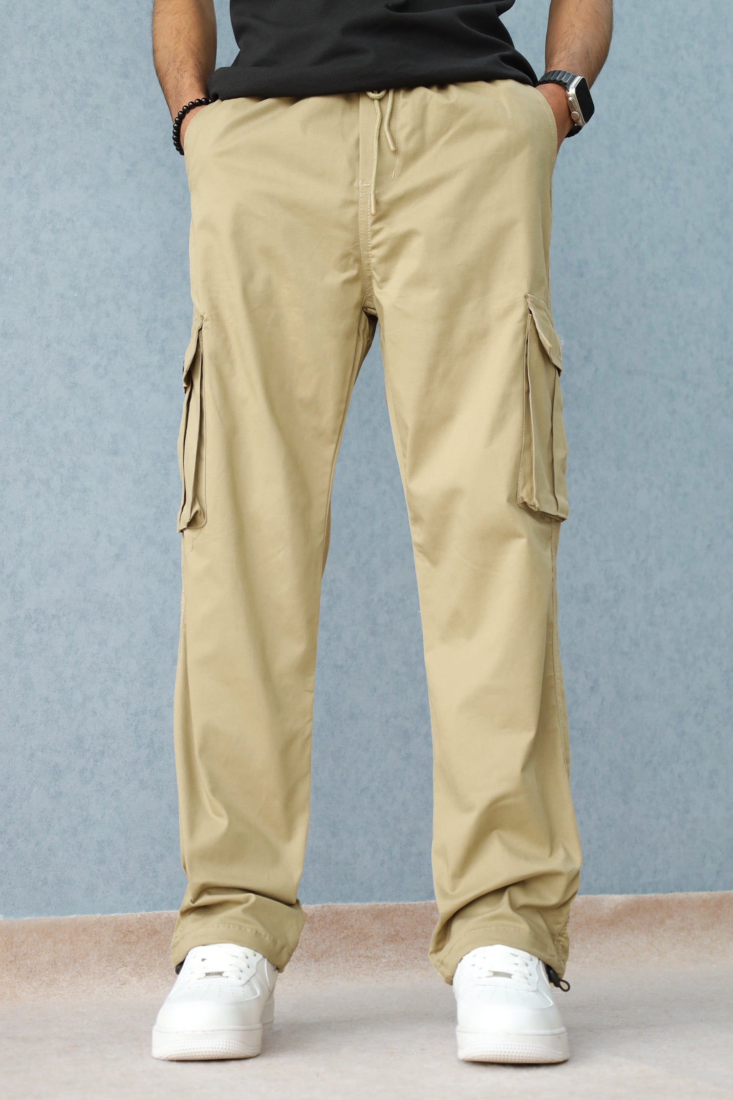 Turbo Loose Bottom Cargo Trouser in Light Camel