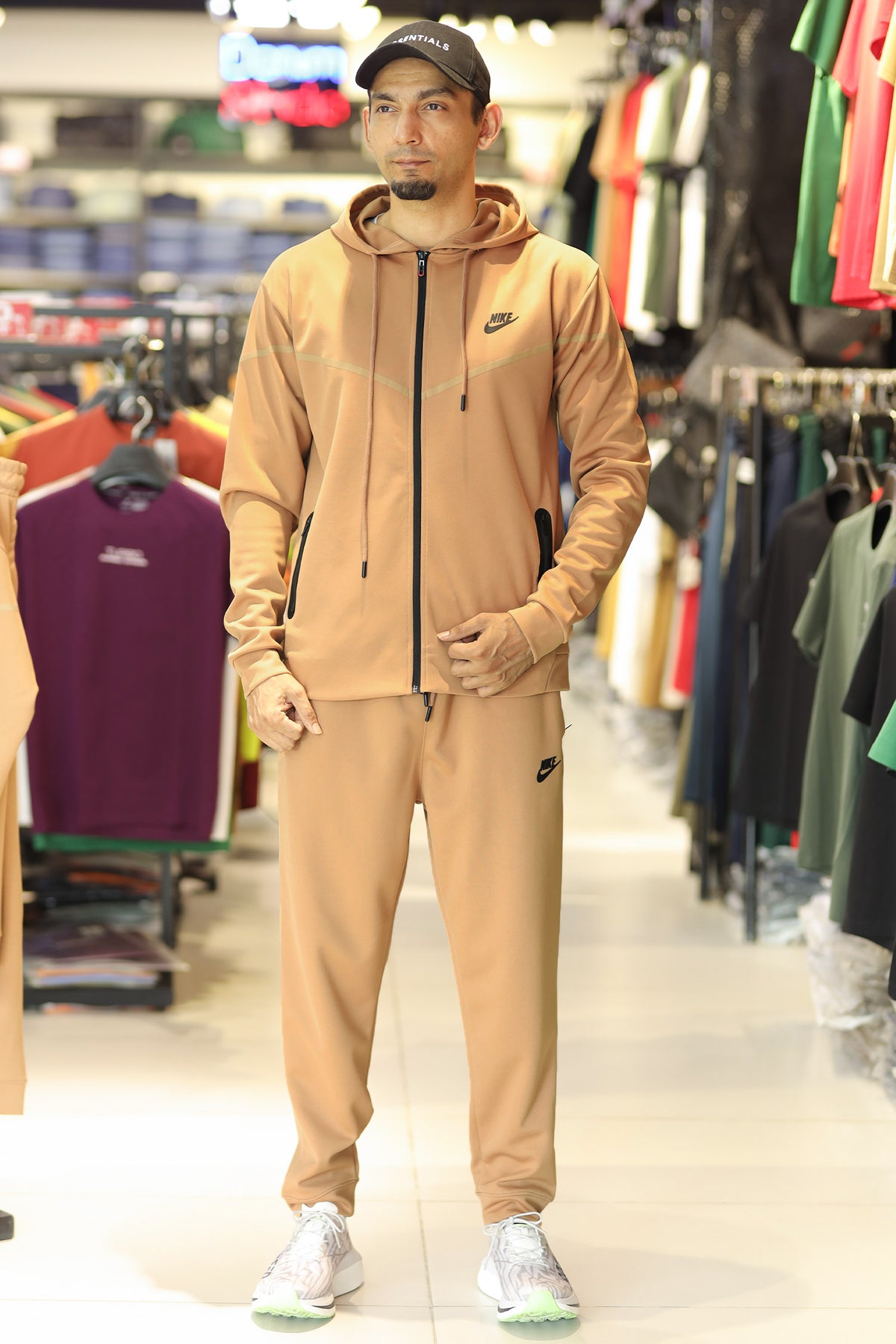 Nke Tech Fleece Mock Neck Hoodie Zipper Tracksuit