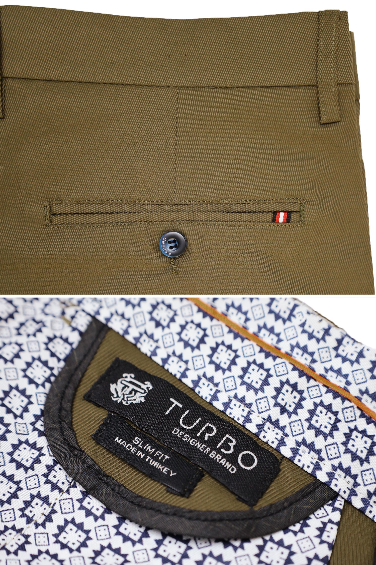 Turbo Urban Executive Slim Fit Cotton Pant In Light Camel