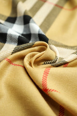 Brbrry Plaid Checked Luxury Cotton Men Mufflers In Light Camel