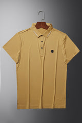 Turbo Royal Luxury Stitchless Men's Polo Shirt In Light Camel