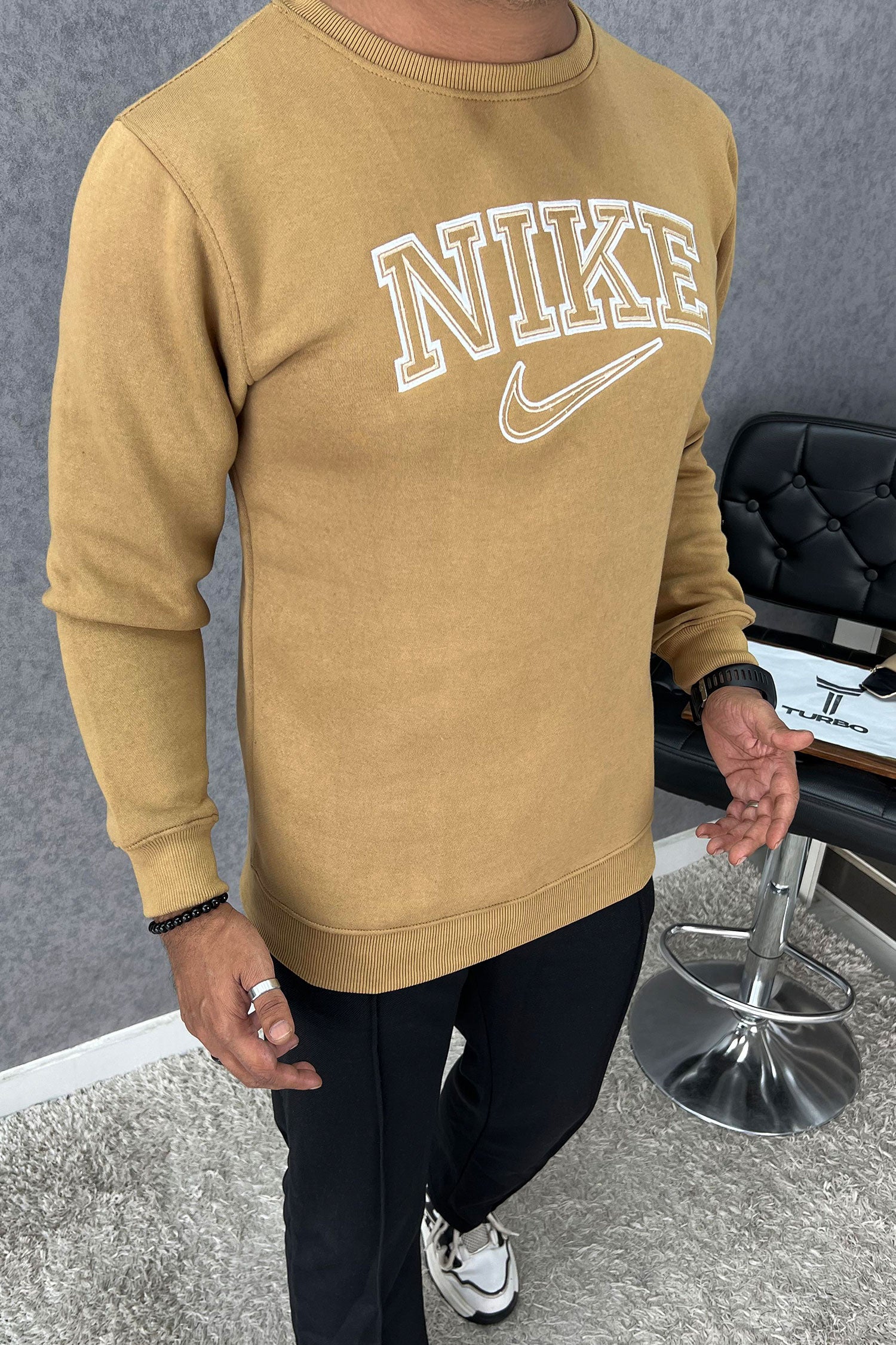 Nke Signature Typography Full Sleeve Men's Sweatshirt