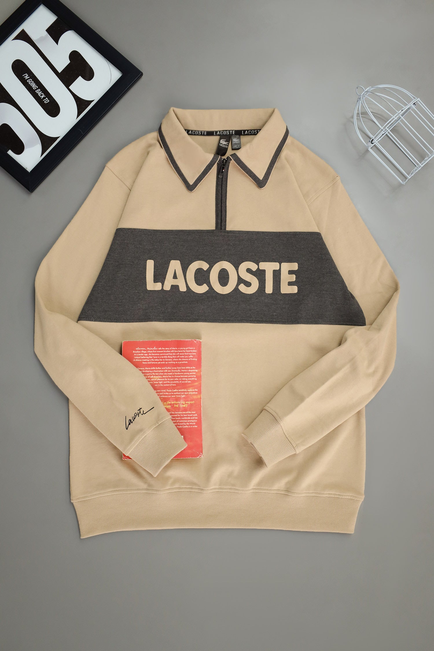 Lcste Color-Block Panel Imported Men's Sweatshirt