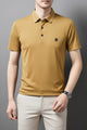 Turbo Royal Luxury Stitchless Men's Polo Shirt In Light Camel