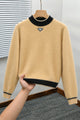 Prda Long Sleeve Pullover Imported Round Neck Rabbit Wool Men's Sweater