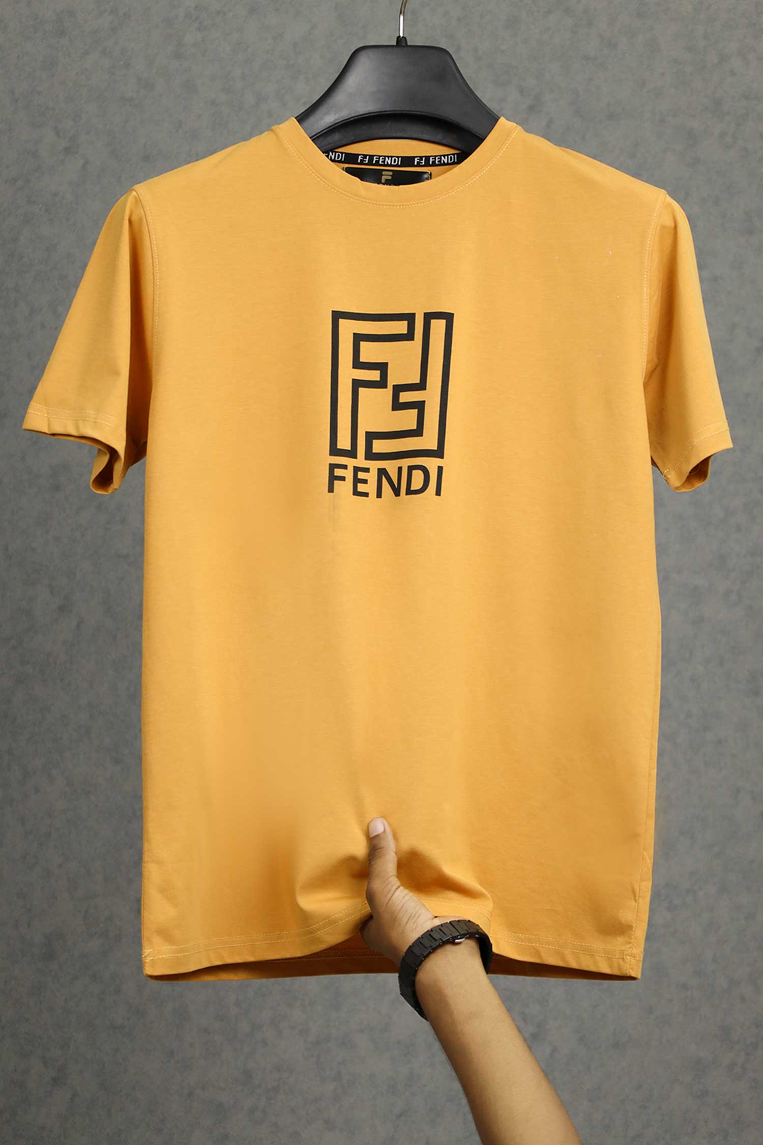 Fndi Labyrinth Monogram Classic Crew Neck Tee