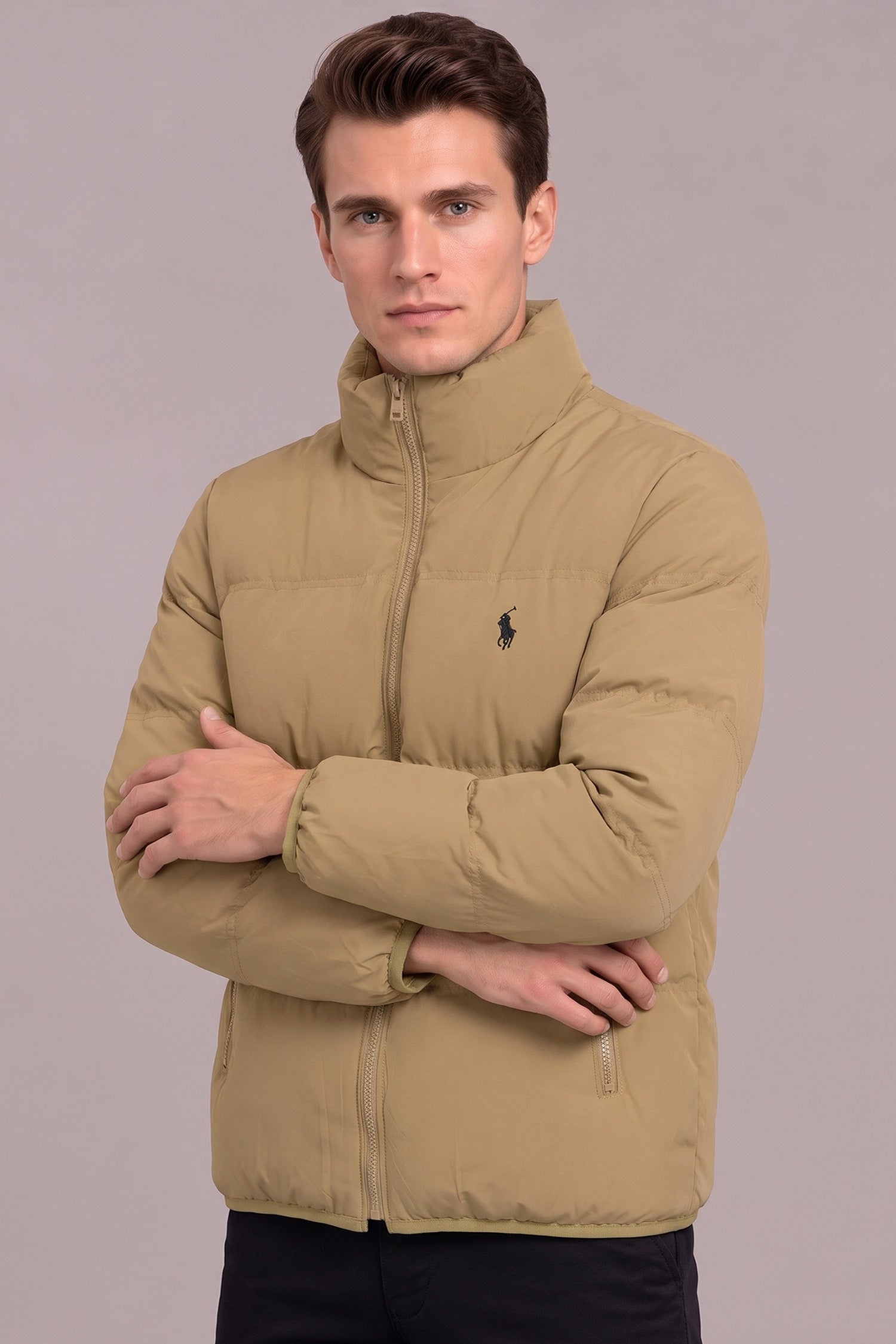Polo Zipper Water Repellent Imported Puffer Jacket
