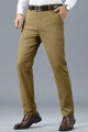 Turbo Urban Executive Slim Fit Cotton Pant In Light Camel