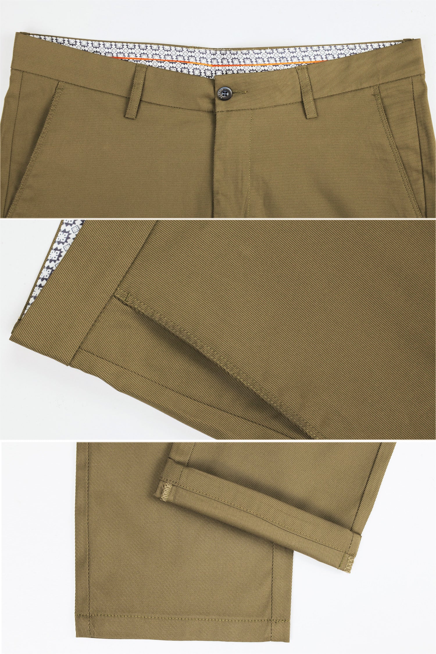 Turbo Urban Executive Slim Fit Cotton Pant In Light Camel