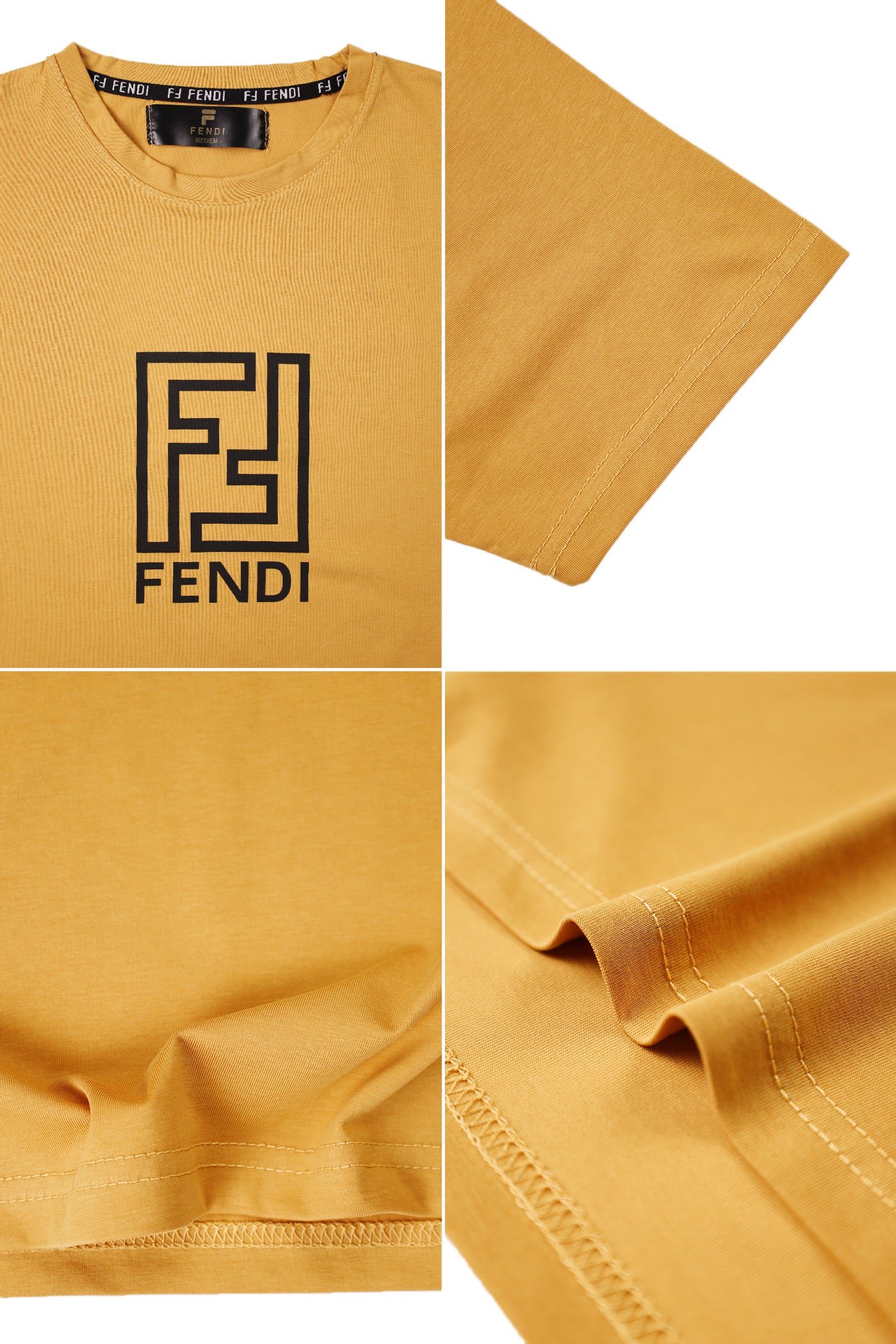 Fndi Labyrinth Monogram Classic Crew Neck Tee