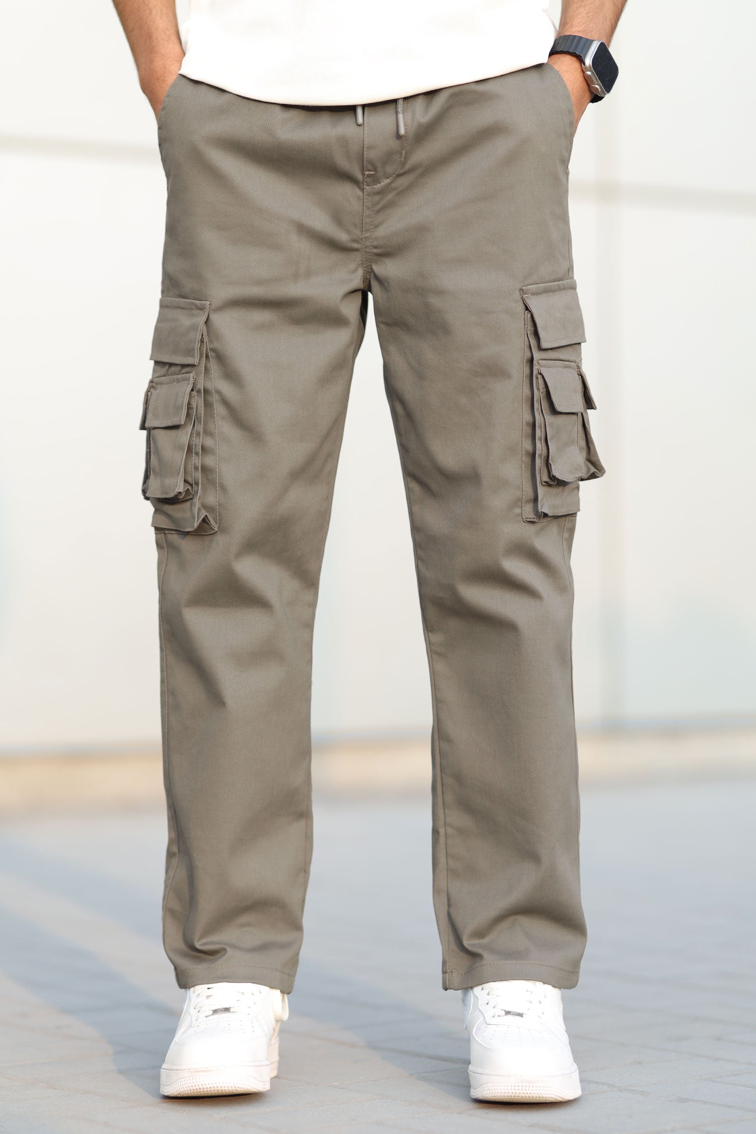 Turbo Hypemode Imp Cotton Cargo Trouser In Light Chocolate