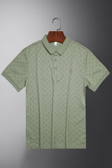 Element Abstract Printed Men's Polo Shirt In Light Green