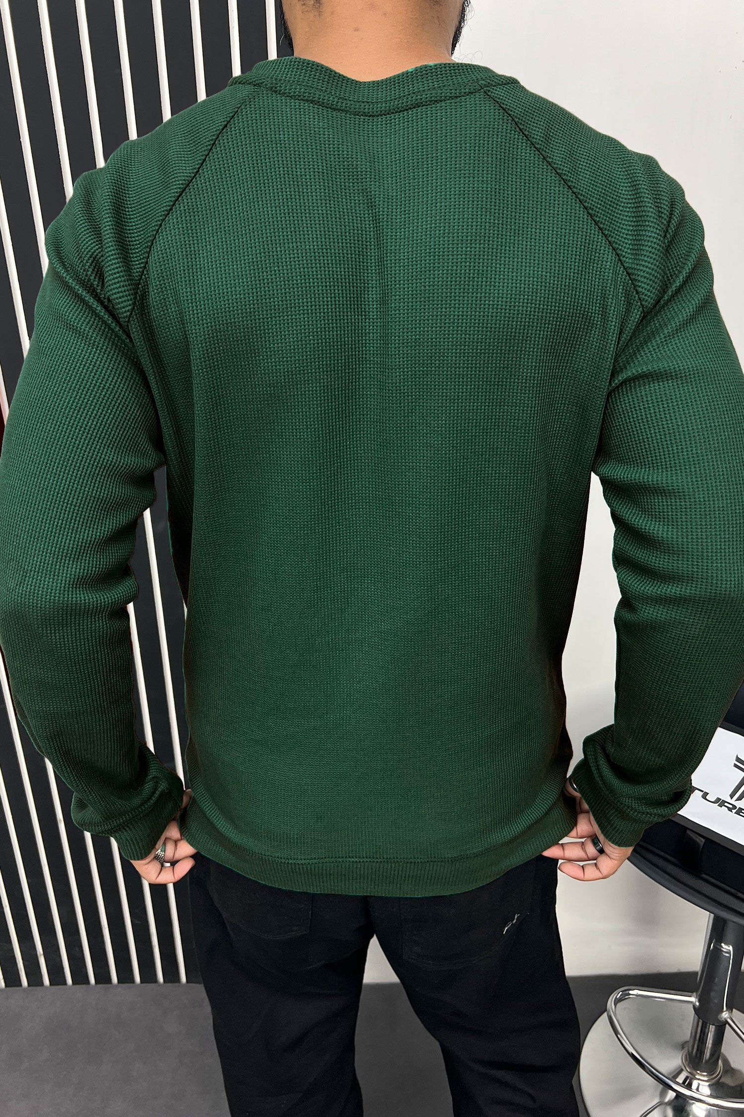 Turbo T Shoulder Style Round Neck Thermal Cotton Men's Sweatshirt