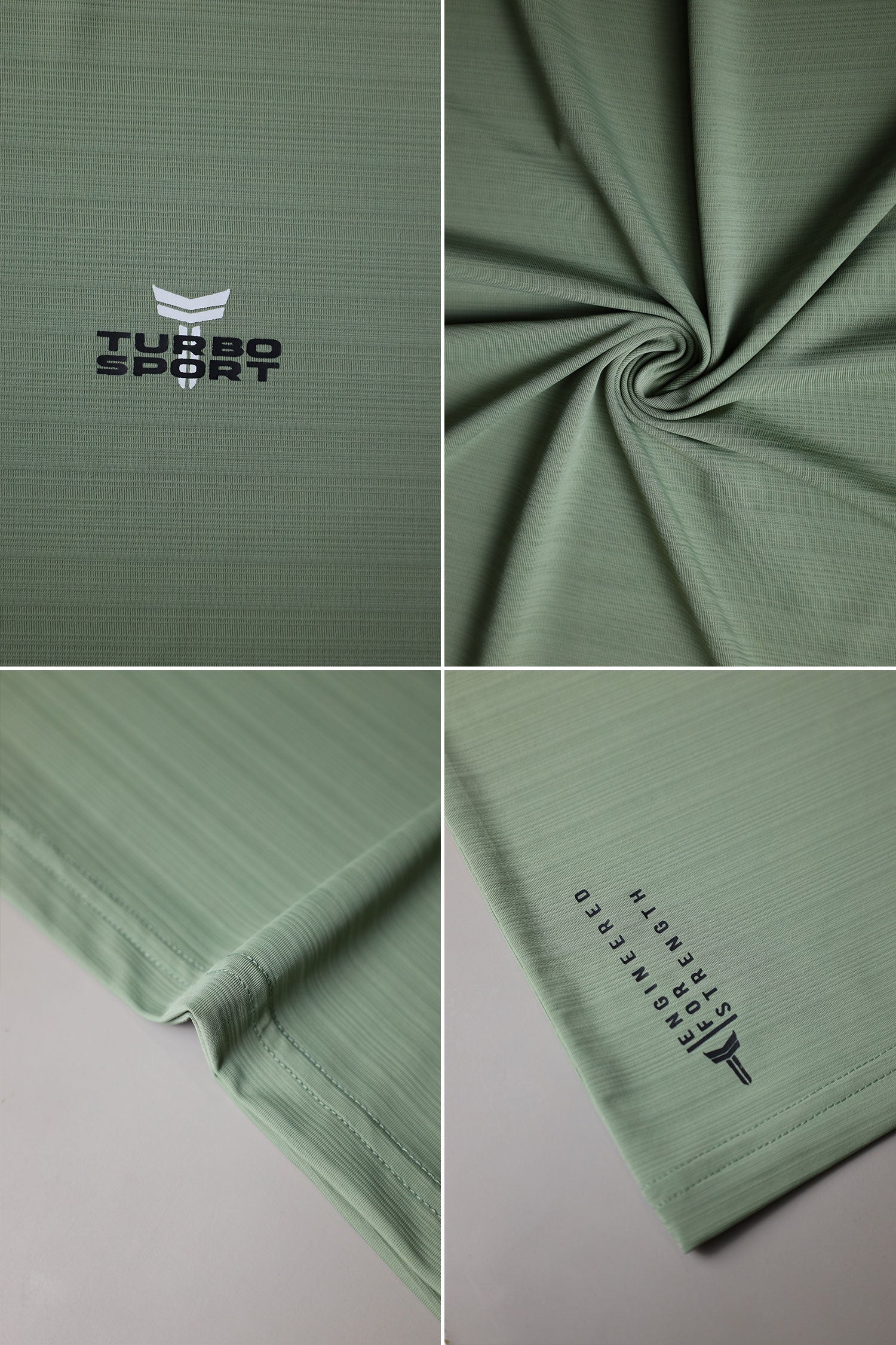 Turbo Sport Shoulder Striped Breathable Dry-Fit Tee