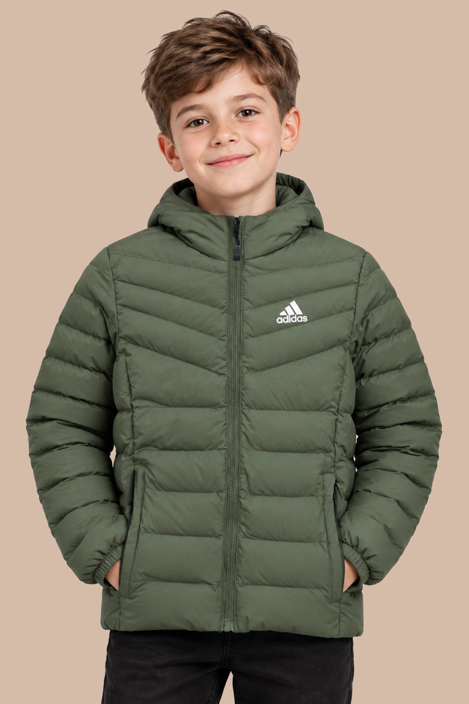 Adds Therma-Fit Detachable Hood Imported Kid's Puffer Jacket