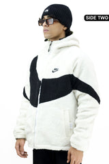 Nke Logo Sherpa Double Sided Imported Puffer Jacket