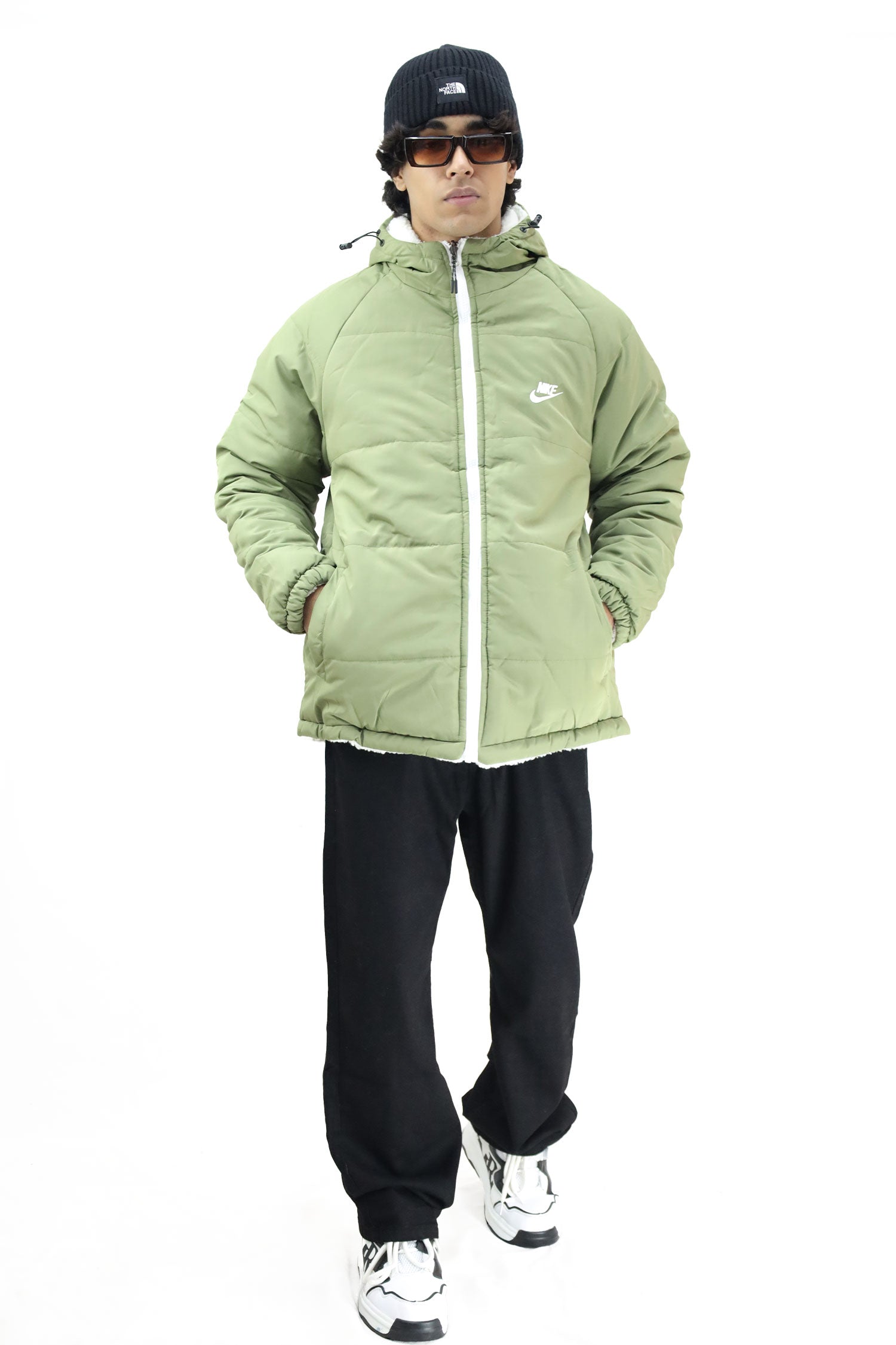 Nke Logo Sherpa Double Sided Imported Puffer Jacket