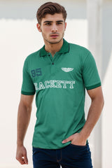 Hackt Aston Martin Racing Front Embroidered Men's Polo Shirt