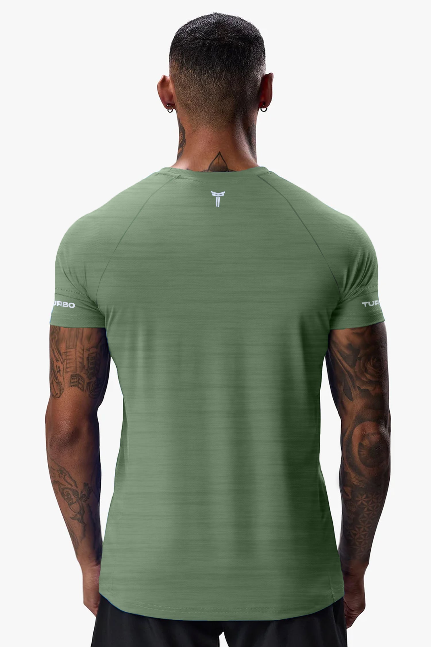 Turbo Sport Shoulder Striped Breathable Dry-Fit Tee