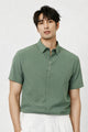 Turbo Luxury Textured Summer Casual Shirt In Light Green