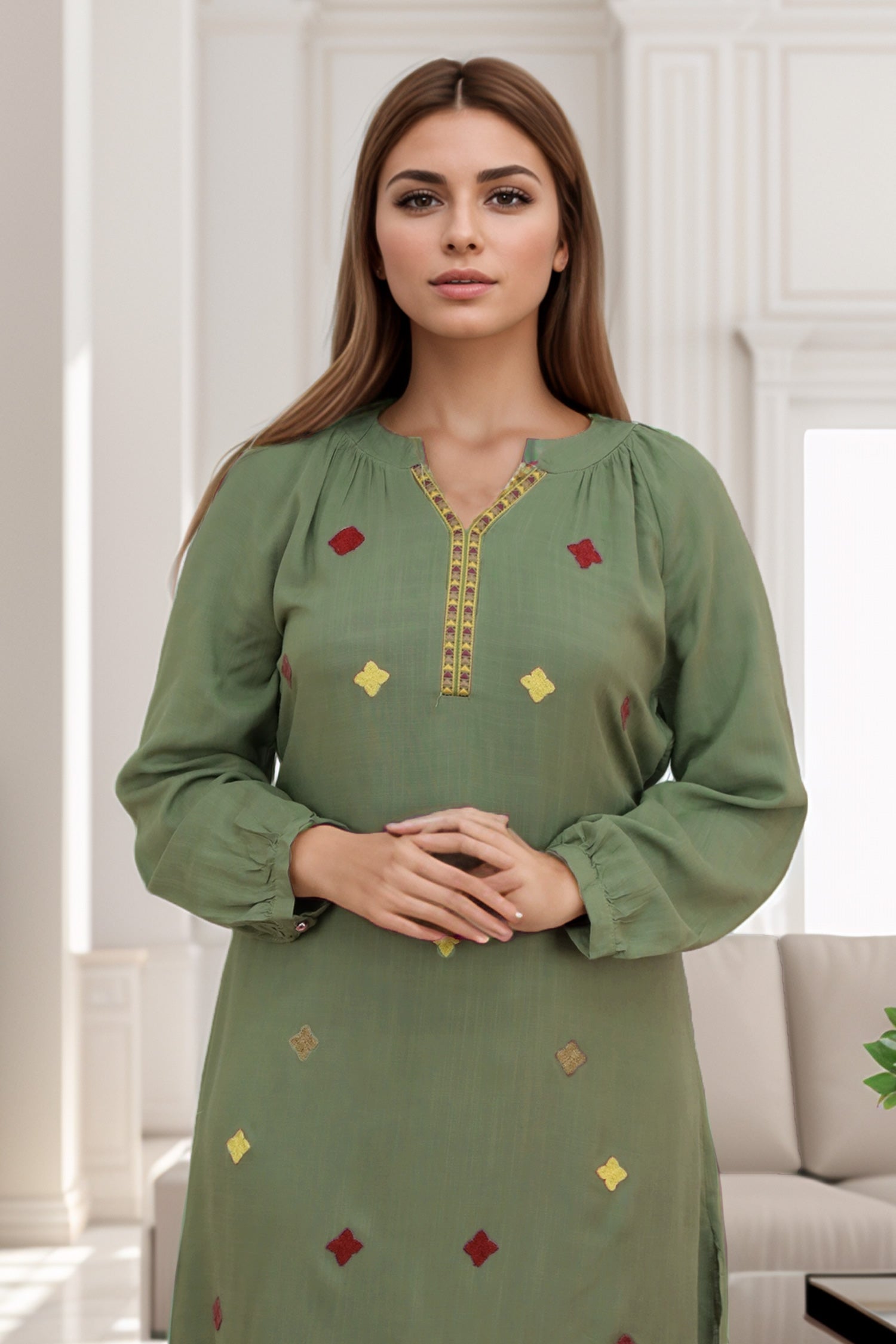 Embroidered Design Timeless Charm Turkish Imported Top