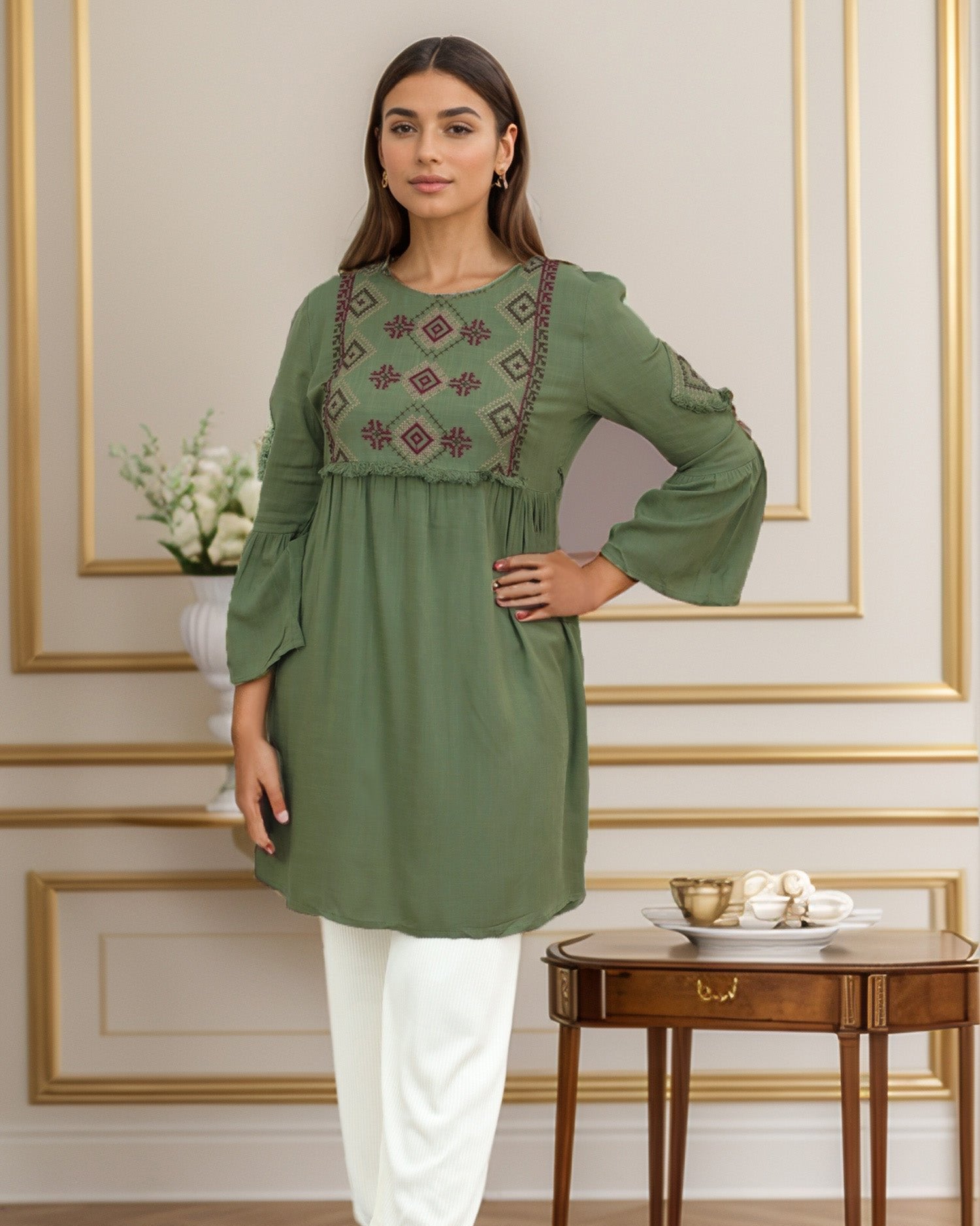 Embroidered Design fancy Turkish Imported Top