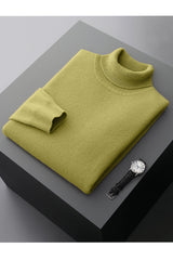 Turtleneck Cashmere High Neck In Light Moss Green