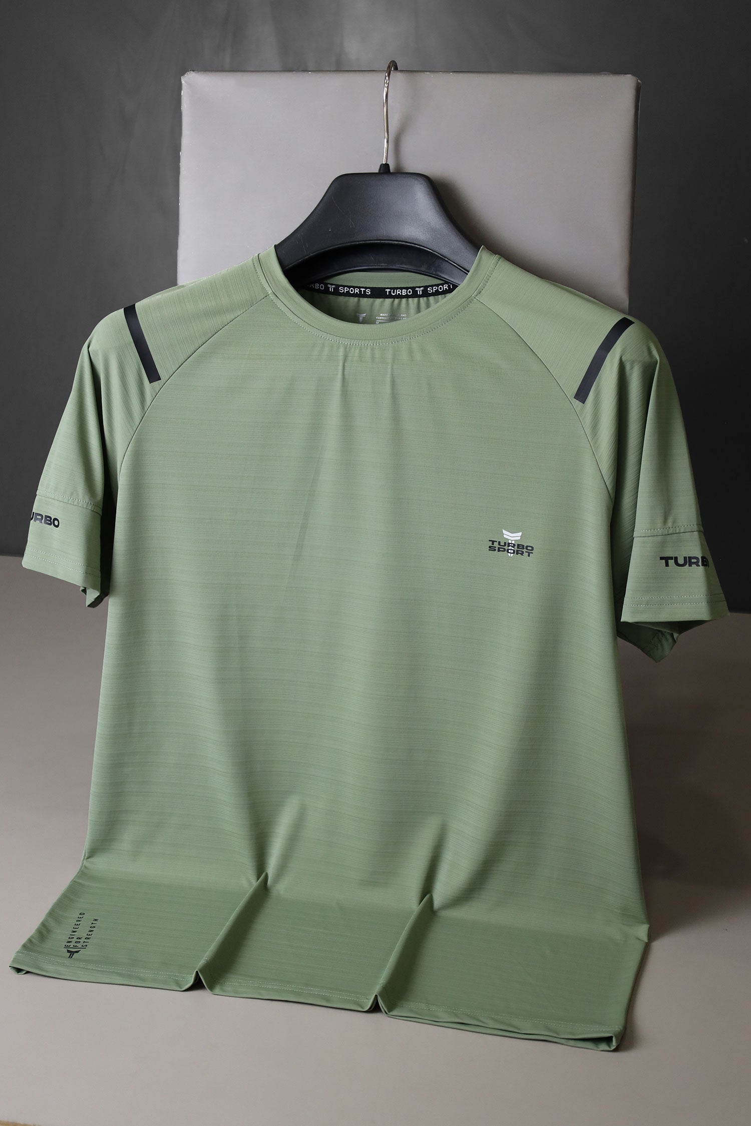 Turbo Sport Shoulder Striped Breathable Dry-Fit Tee