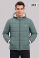 Polo Square-Pattern Dual Color Hooded Imported Puffer Jacket