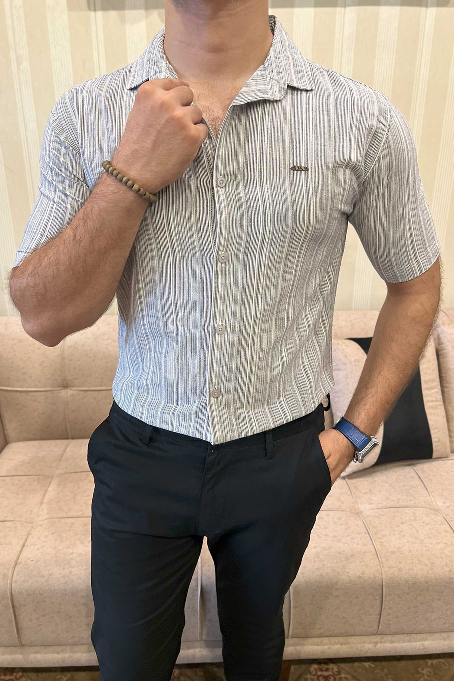 Turbo Down Box Collared Casual Shirt