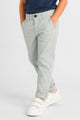Turbo Regular Slim Fit Cotton Pant For Boys In Light Grey