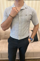Turbo Down Box Collared Casual Shirt