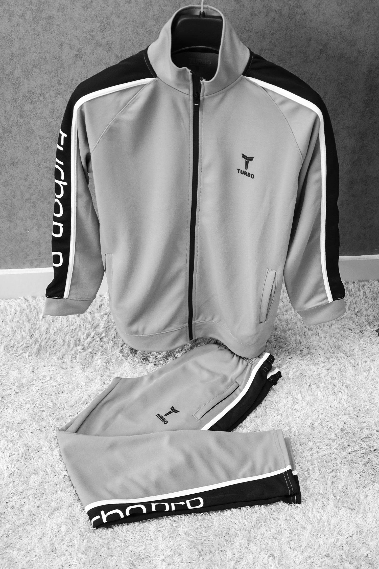 Turbo Signature Typography Men Zipper Tracksuit