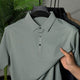 Turbo Button-Up Placket Men's Polo T-Shirt In Light Grey