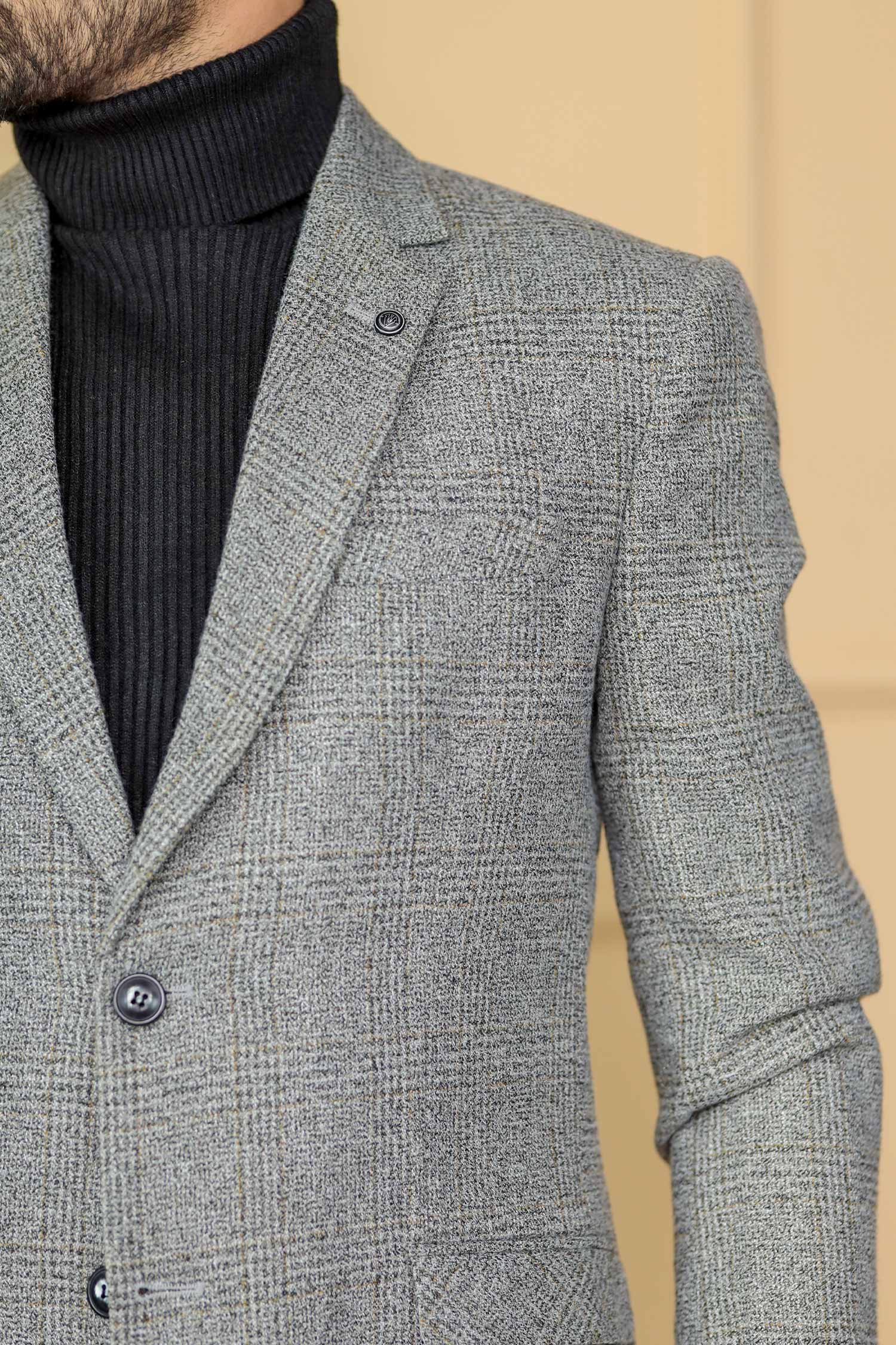 Wool Rich Worsted Tweed Mens Casual Blazer