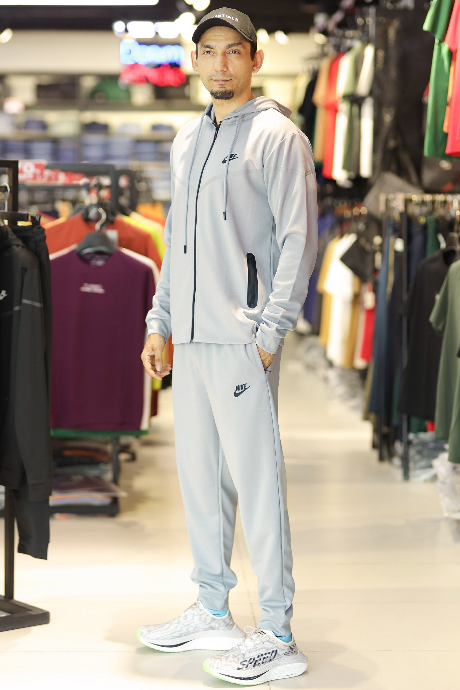 Nke Tech Fleece Mock Neck Hoodie Zipper Tracksuit