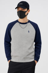 Rph Lren Raglan Pullover Mock Neck Imported Men's Sweatshirt