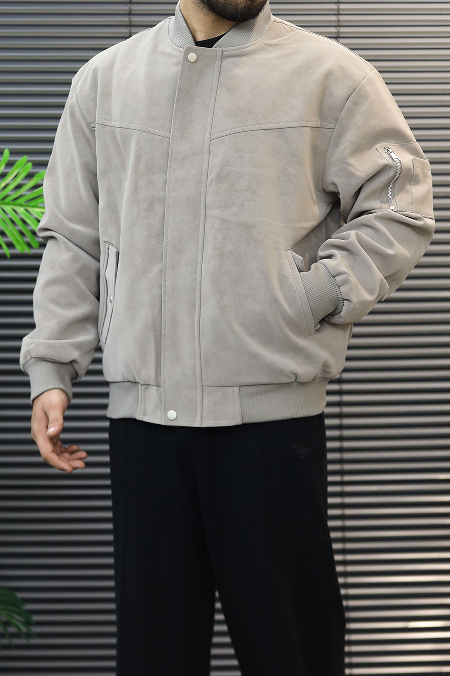 Turbo Minimal Multi-Pockets Imported Suede Leather Jacket