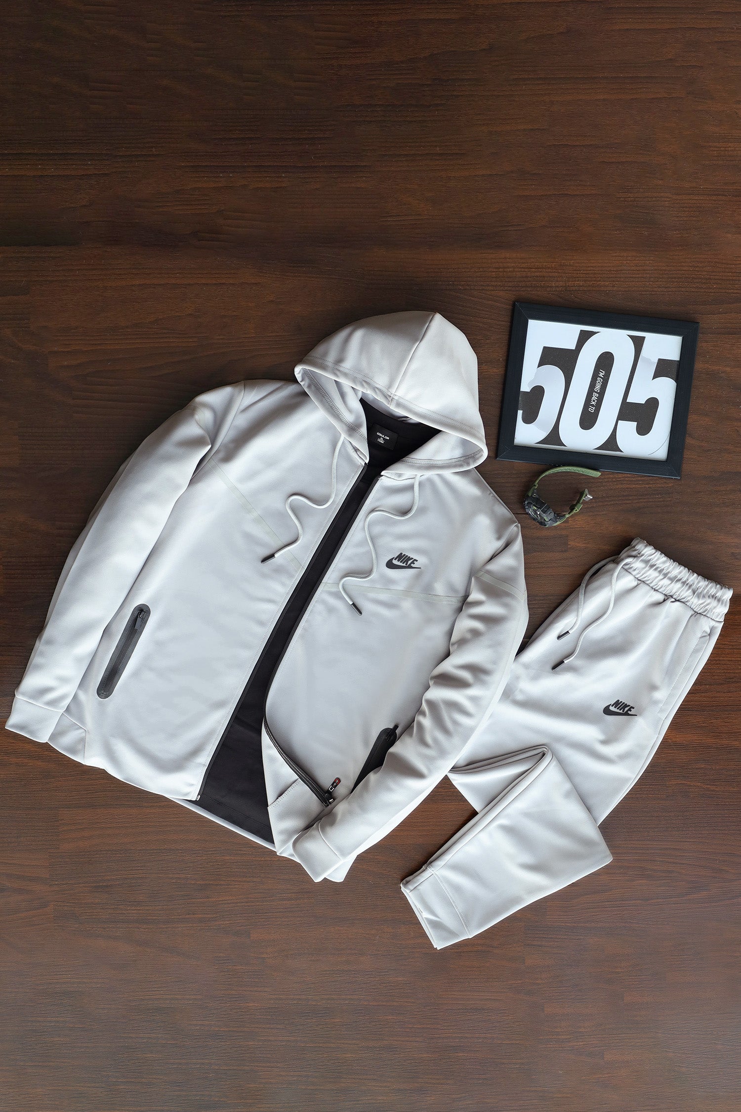 Nke Tech Fleece Mock Neck Hoodie Zipper Tracksuit