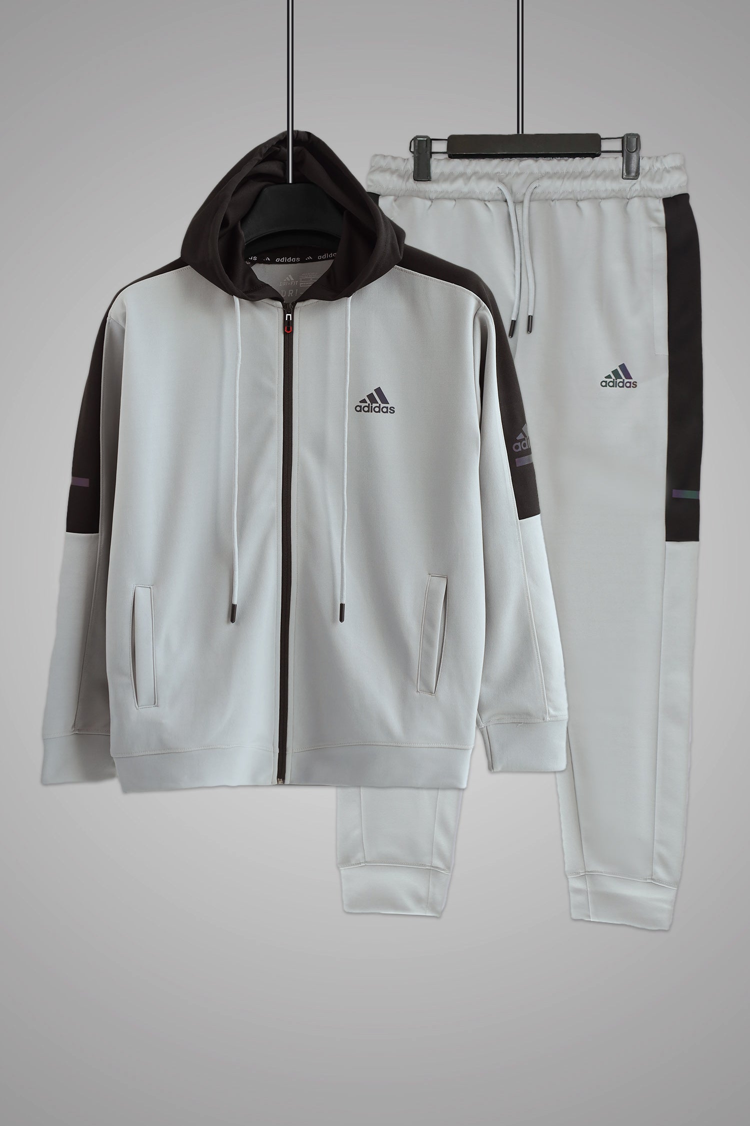 Adds Game Time Mock Neck Hoodie Zipper Tracksuit