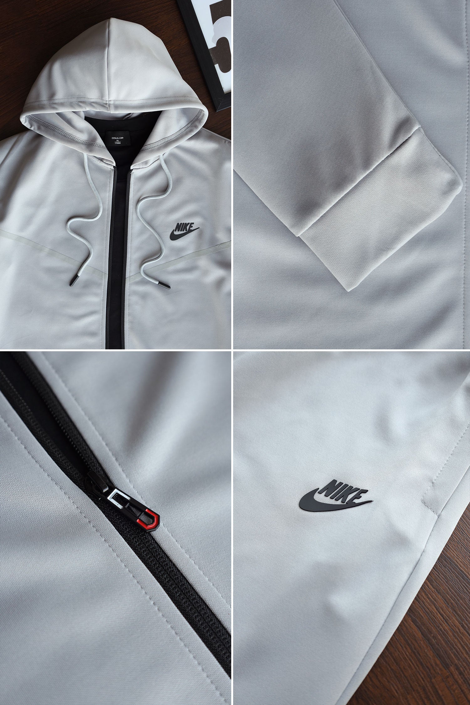 Nke Tech Fleece Mock Neck Hoodie Zipper Tracksuit