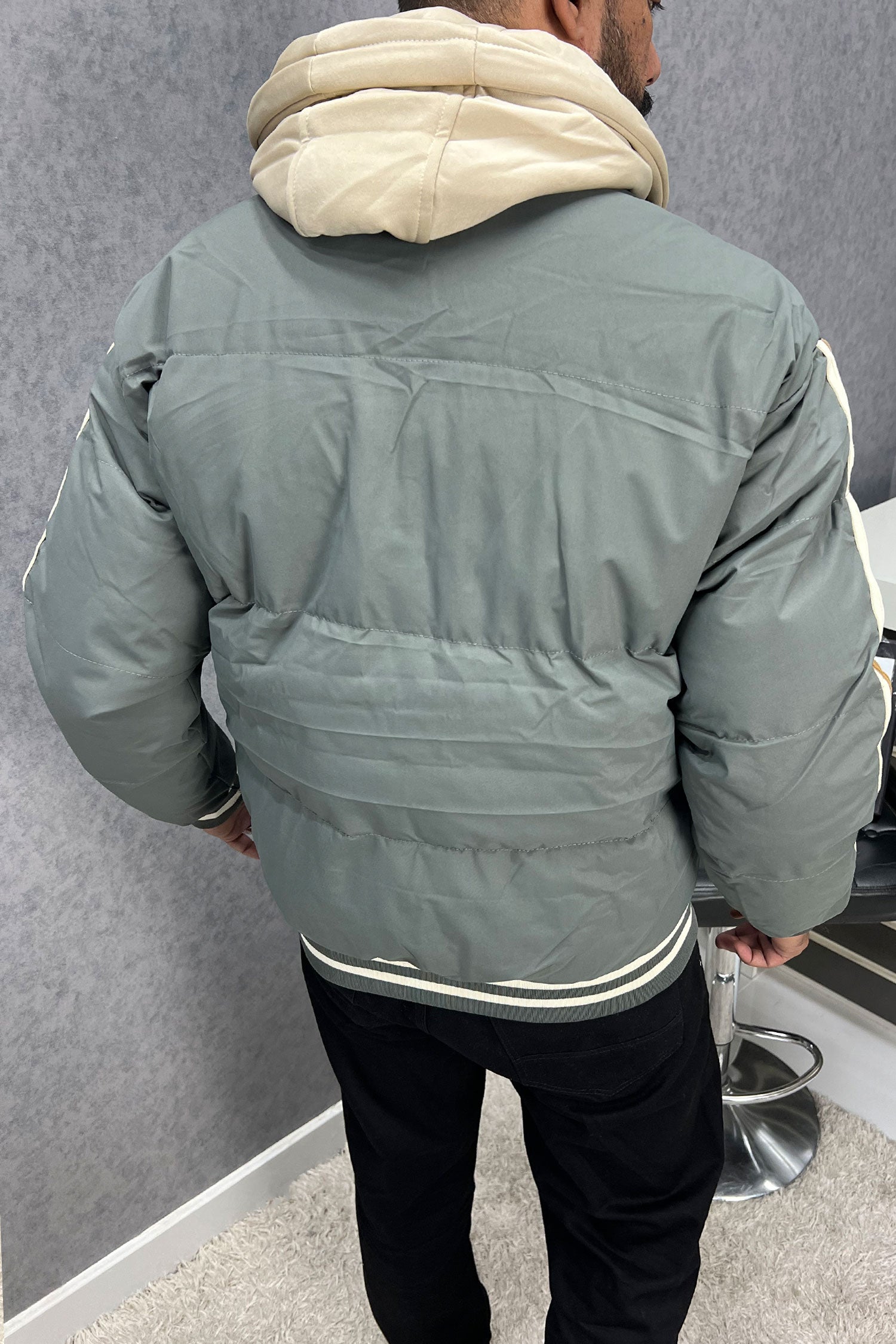 Cdmy Quilted Slogan Padded Imported Puffer Jacket