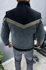 Diagonal Design Tone Imported Men's Woolen Jacket