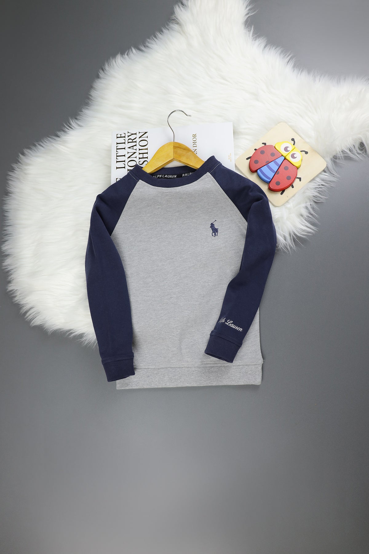 Plo Blocked Cotton Jumper Round Neck Unisex Kids SweatShirt