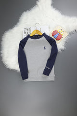 Plo Blocked Cotton Jumper Round Neck Unisex Kids SweatShirt