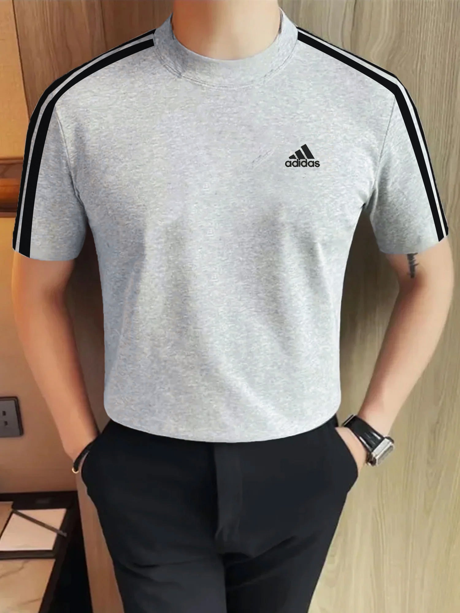Adds Essentials Classic Strips Round Neck T-Shirt