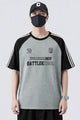 Mens Raglan Round Neck T-shirt In Light Grey