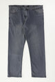 Turbo Big Size Washed Baggy Jeans In Light Grey