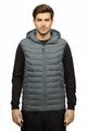 Hollow Padded Imported Men's Gilet In Light Grey